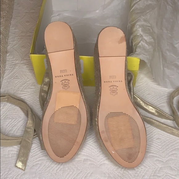 Trina Turk Gold Espadrille Sandals - Picture 4 of 4